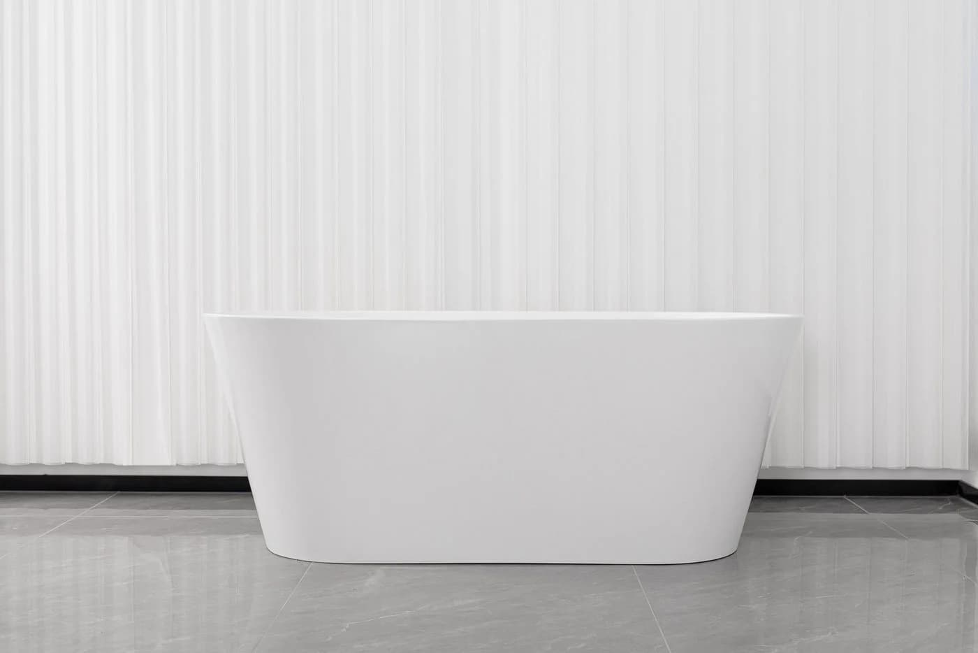 SANOTECHNIK Badewanne YORK Freistehend Oval Weiß Acryl - Bild 2
