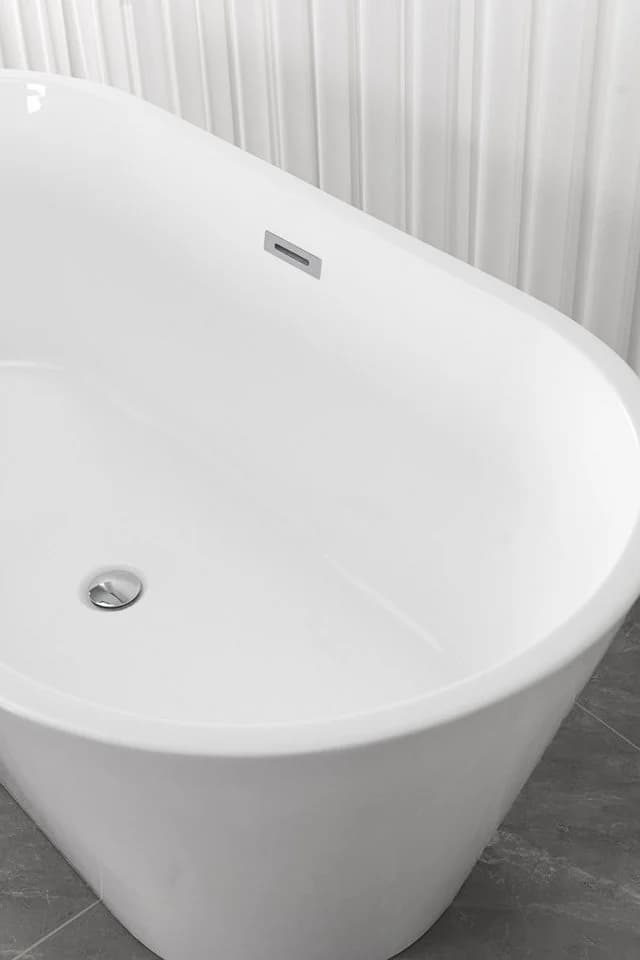 SANOTECHNIK Badewanne YORK Freistehend Oval Weiß Acryl - Bild 5