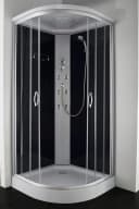 Sanotechnik Komplettdusche Schiebetür Weiß Chrom Bild 1