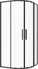 Sanotechnik SlimLine Rundduschkabine Schwarz Einscheibensicherheitsglas Bild 1