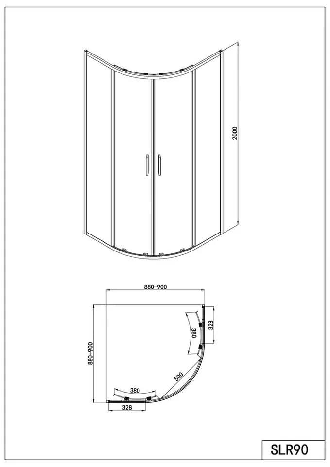Sanotechnik SlimLine Rundduschkabine Schwarz Einscheibensicherheitsglas - Bild 5