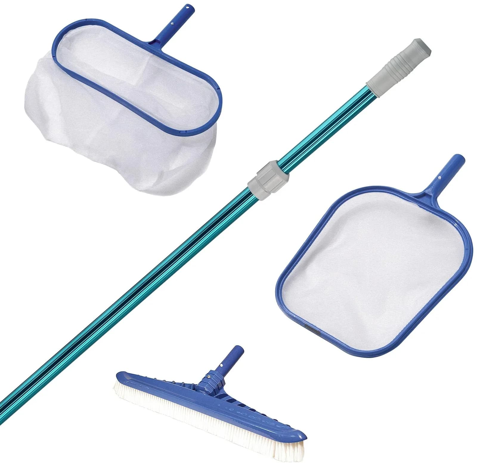 Reinigungs-Set MY POOL BWT, 4-teilig, Blau/Weiß, Kunststoff