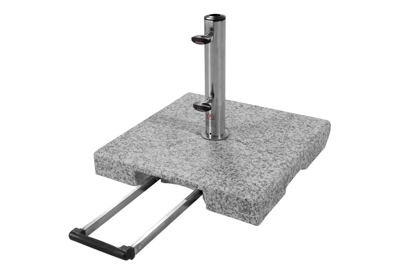 Doppler Schirmhalter Active Trolley Granitsockel 30kg Grau Edelstahl - Bild 2