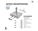 Doppler Schirmhalter Active Trolley Granitsockel 30kg Grau Edelstahl Bild 3