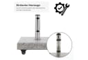 Doppler Schirmständer Granit 25 kg mit Rollen Grau Bild 4