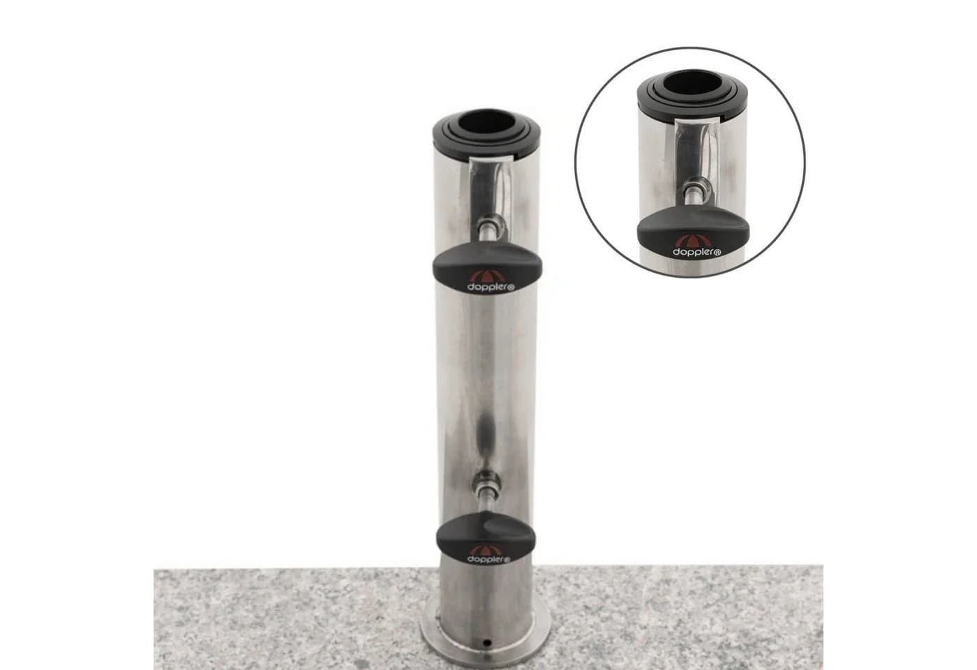 Doppler Schirmständer Granit 25 kg mit Rollen Grau - Bild 5