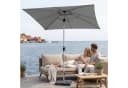 doppler ACTIVE Sonnenschirm Hellgrau Auto Tilt Kurbelschirm Bild 1