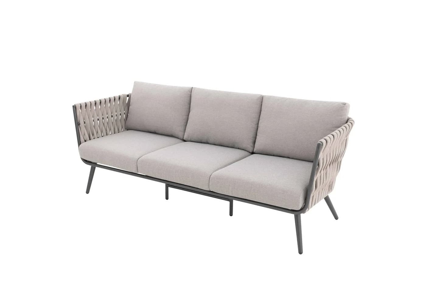 doppler® Gartenlounge-Set Expert Lounge "Riva" 5-tlg. Beige/Grau Aluminium - Bild 5