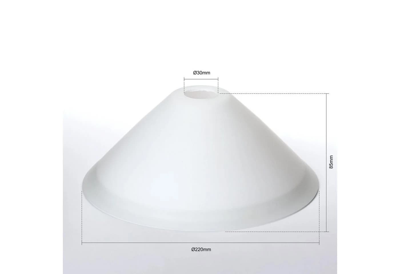 Orion Leuchten Lampenschirm E14 Glas weiß Kegelform - Bild 4