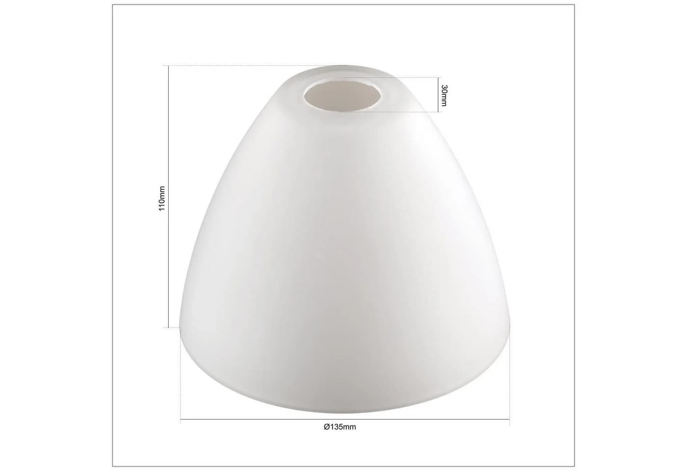 Orion Leuchten Lampenschirm Ersatzglas E14 Weiß Kegelform - Bild 5
