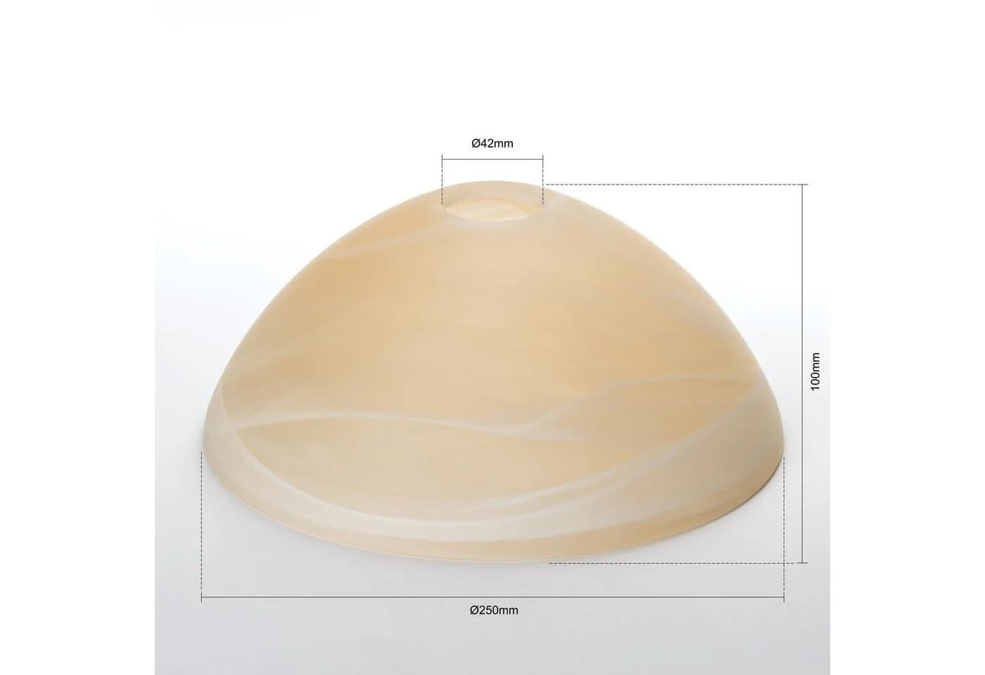 Orion Leuchten Lampenschirm Alabaster Beige Ø 25 cm Glas - Bild 3