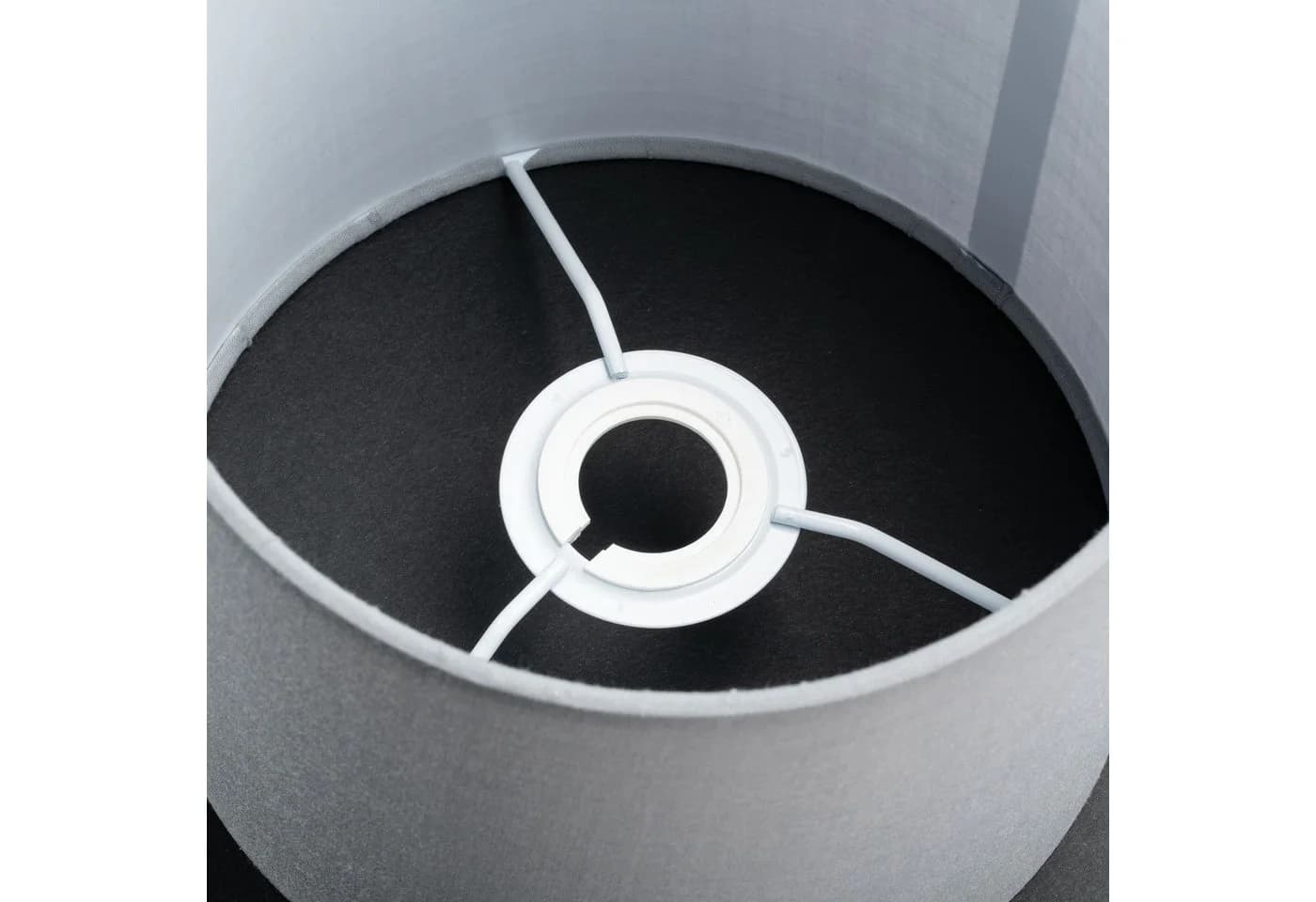 Orion Leuchten Lampenschirm Grau Stoff E27/E14 Adapter