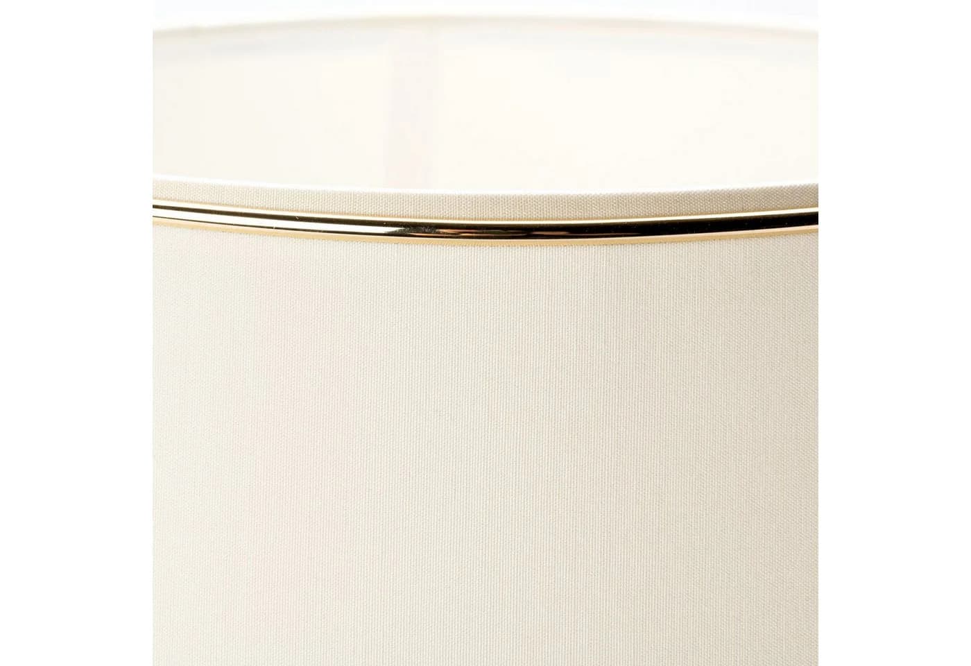 Orion Leuchten Lampenschirm Creme Stoff Goldkante E27