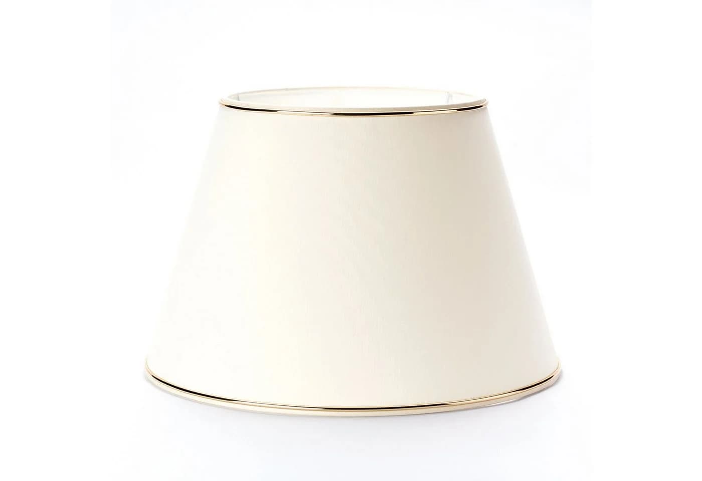 Orion Leuchten Lampenschirm Creme Stoff Goldkante E27 - Bild 2