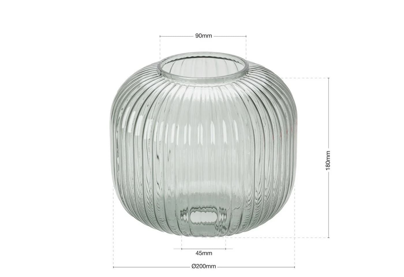 Orion Leuchten Lampenschirm Glas Rauch E27 Ø 200 mm - Bild 3