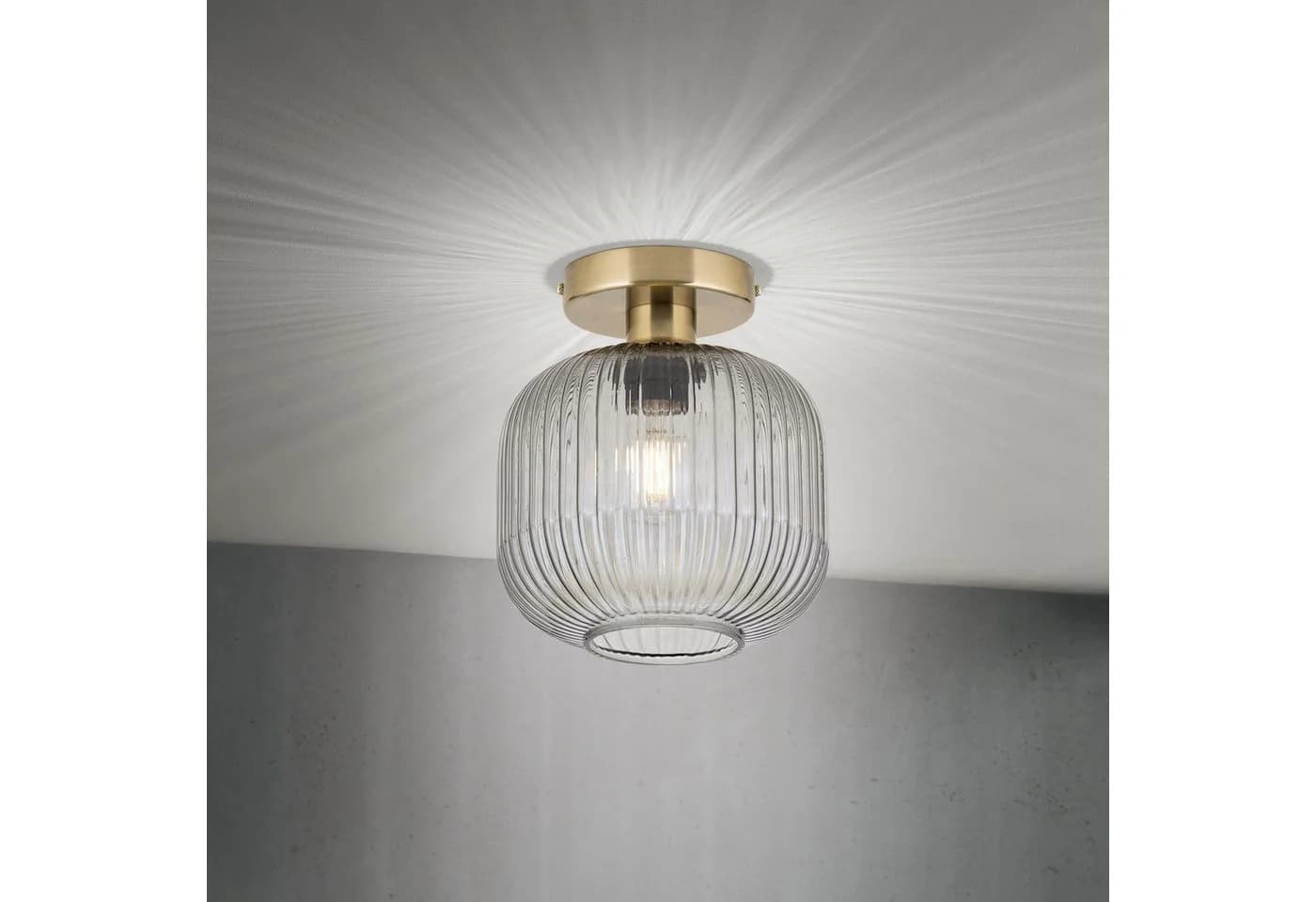Orion Leuchten Lampenschirm Glas Rauch E27 Ø 200 mm - Bild 5