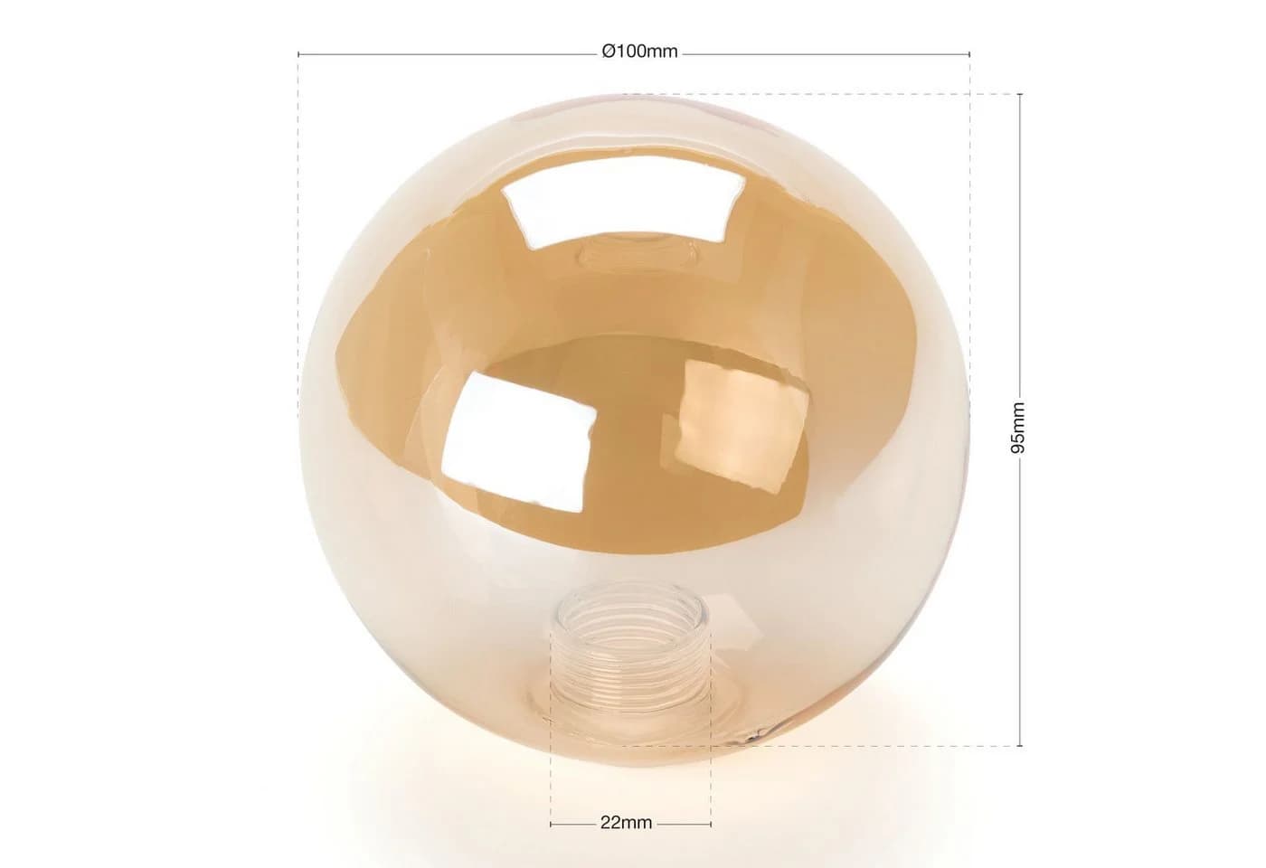 Orion Leuchten Lampenschirm G9 Ø 100 mm Amber Gold - Bild 3