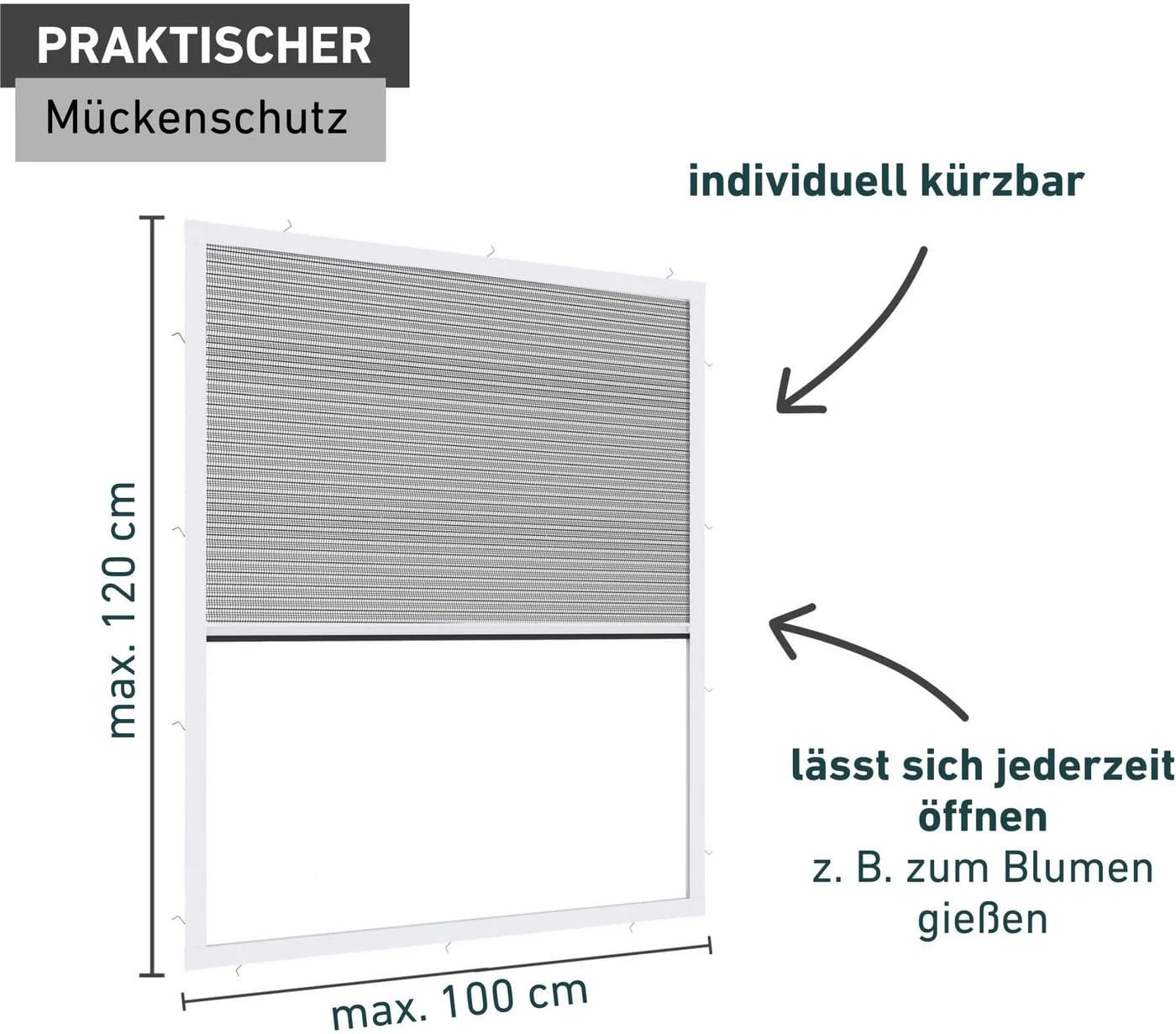Windhager Insektenschutzplissee Ultra Flat Weiß Klemmfix - Bild 3