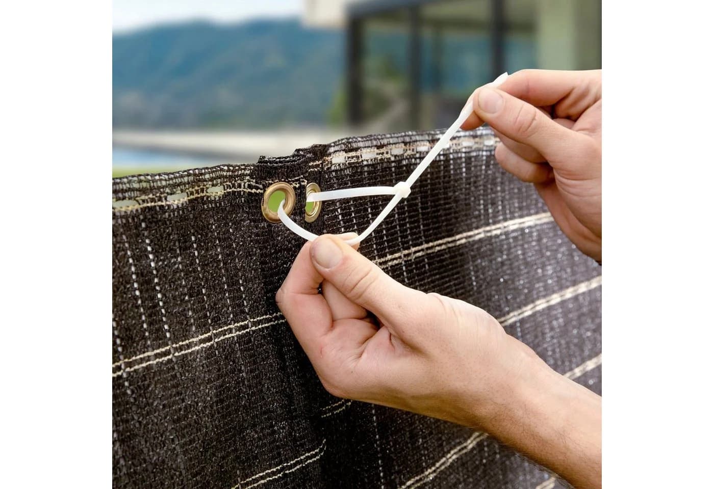 Sichtschutzzaunmatten WINDHAGER Braun Polyethylen Zaunelemente - Bild 4