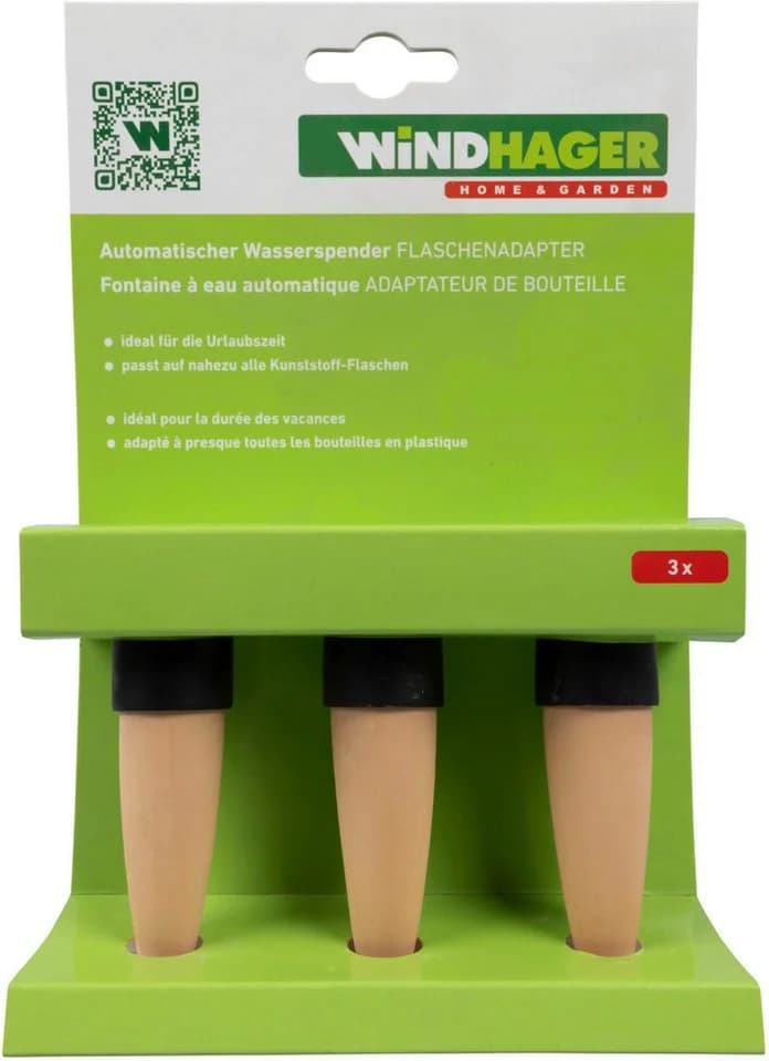 Windhager Bewässerungssystem Flaschenadapter Schwarz 3er Pack - Bild 2