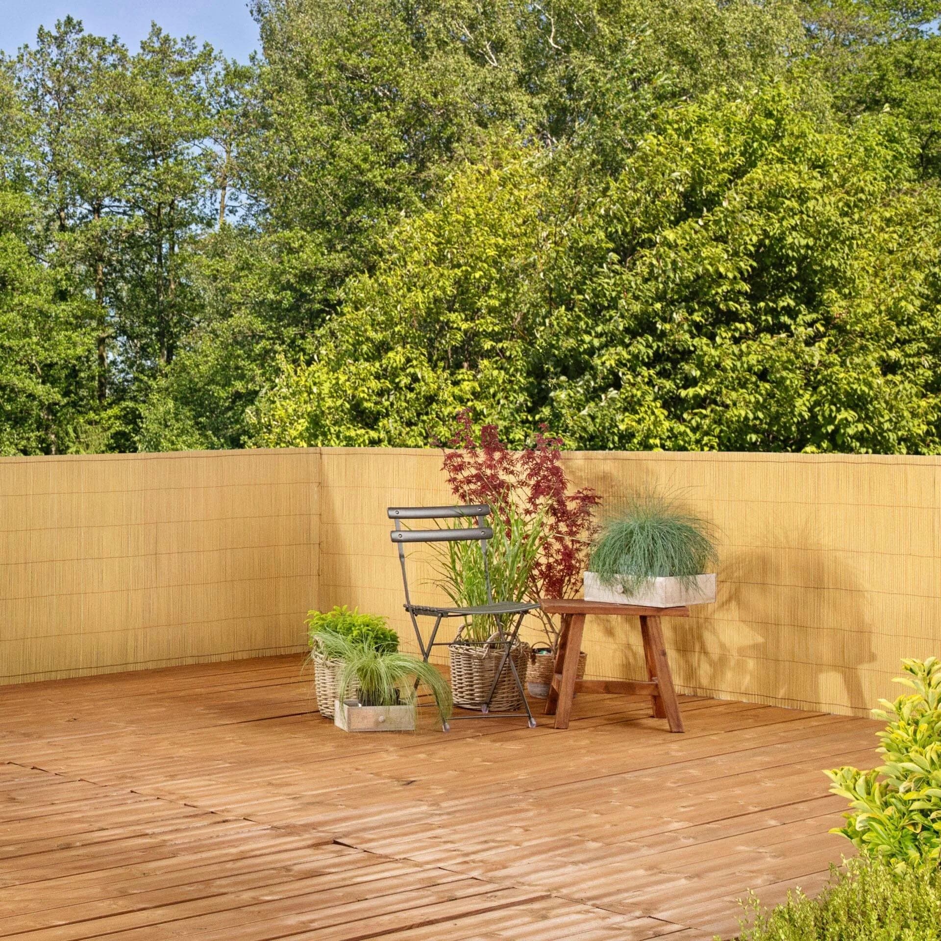 Windhager Sichtschutzzaunmatte Beige Polypropylen Weidenoptik