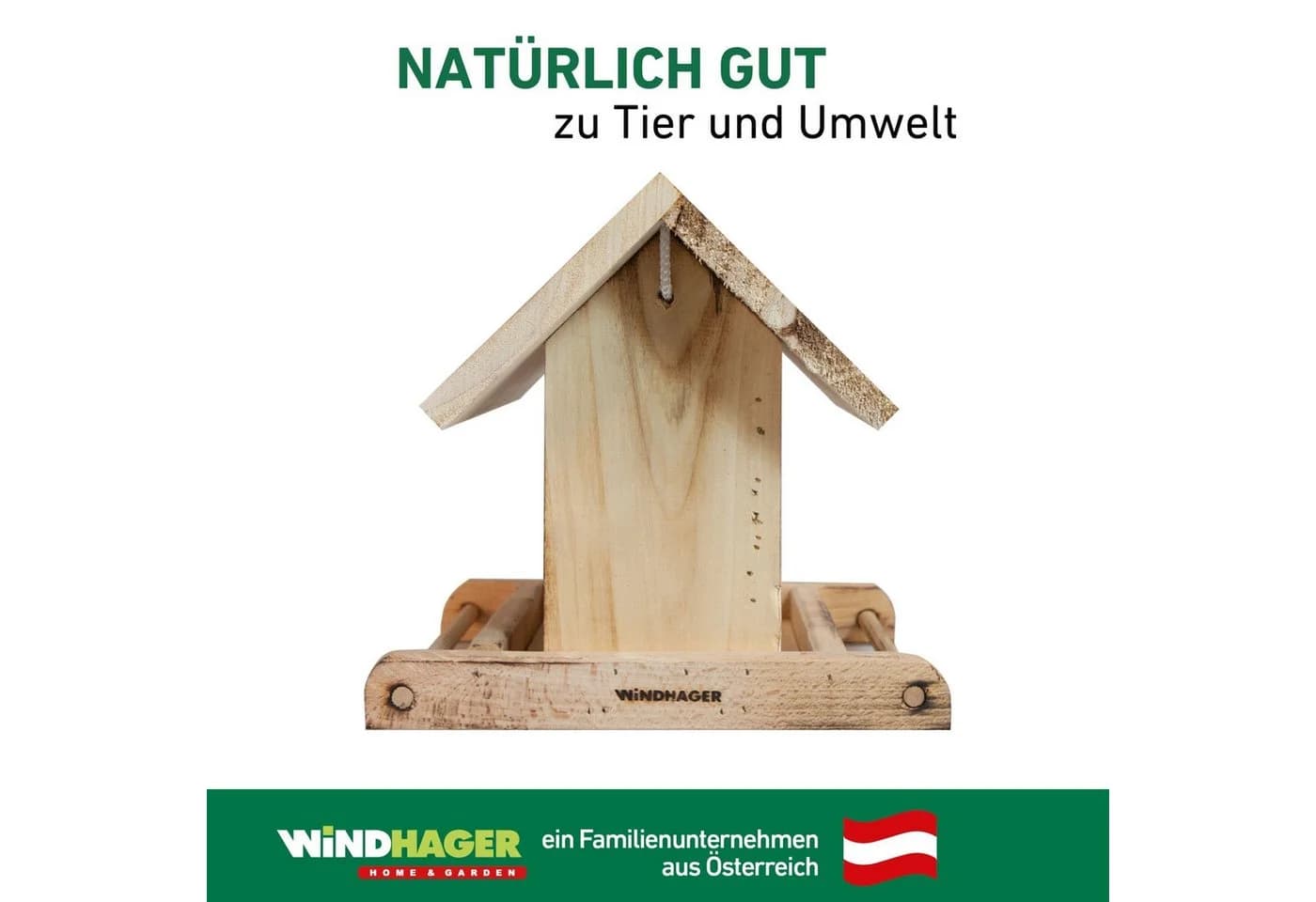 Windhager Vogelfuttersilo Garden aus Massivholz Natur - Bild 4