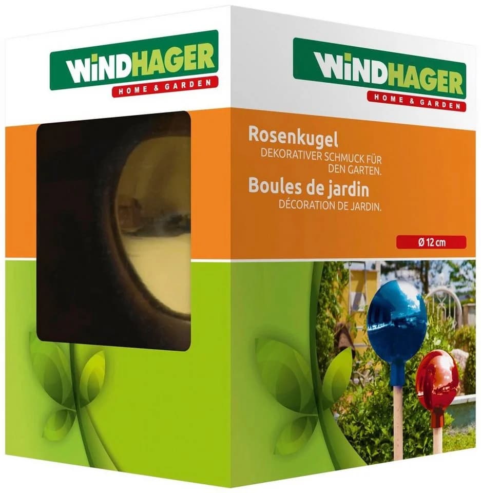 Windhager Rosenkugel aus Glas, Ø 16cm - Bild 4