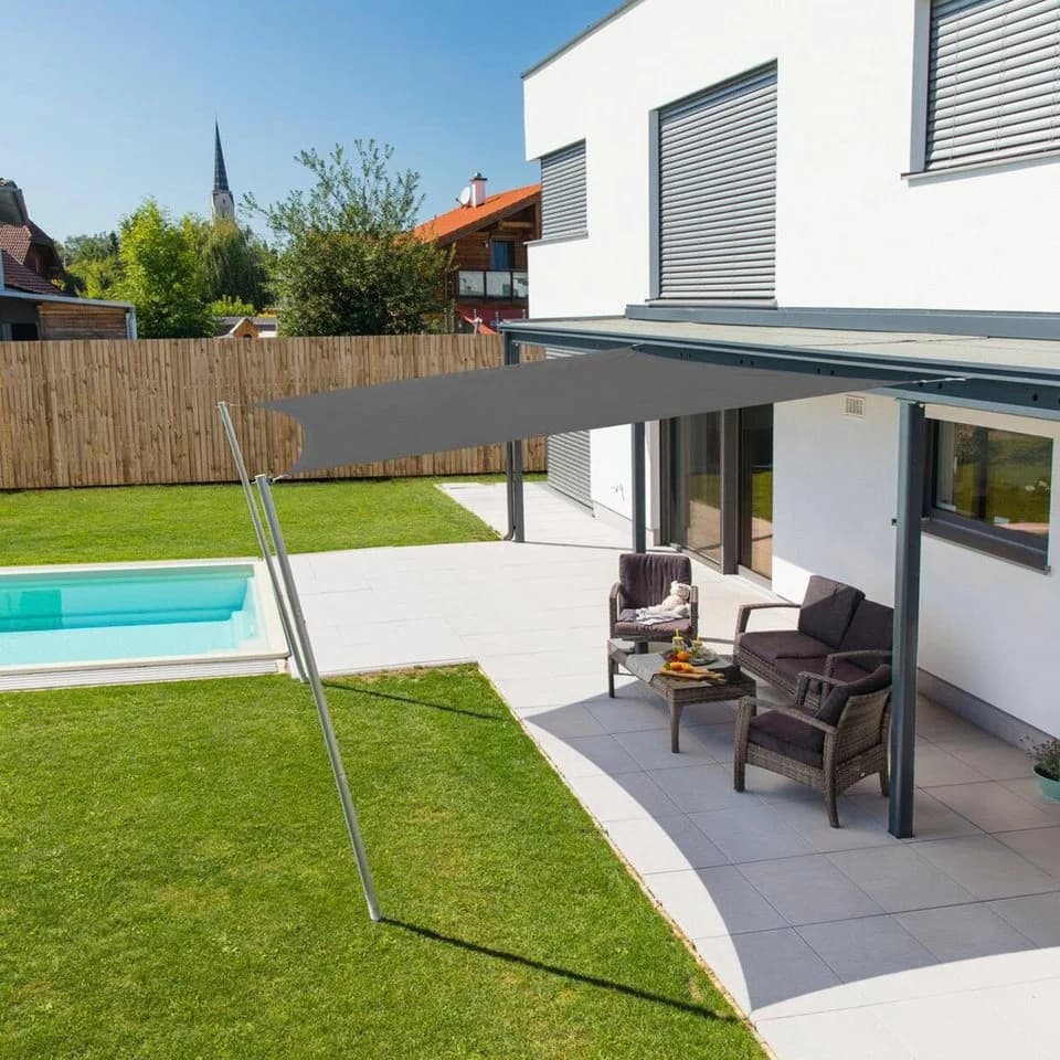 Sonnensegel WINDHAGER Cannes Quadrat Anthrazit 5x5m