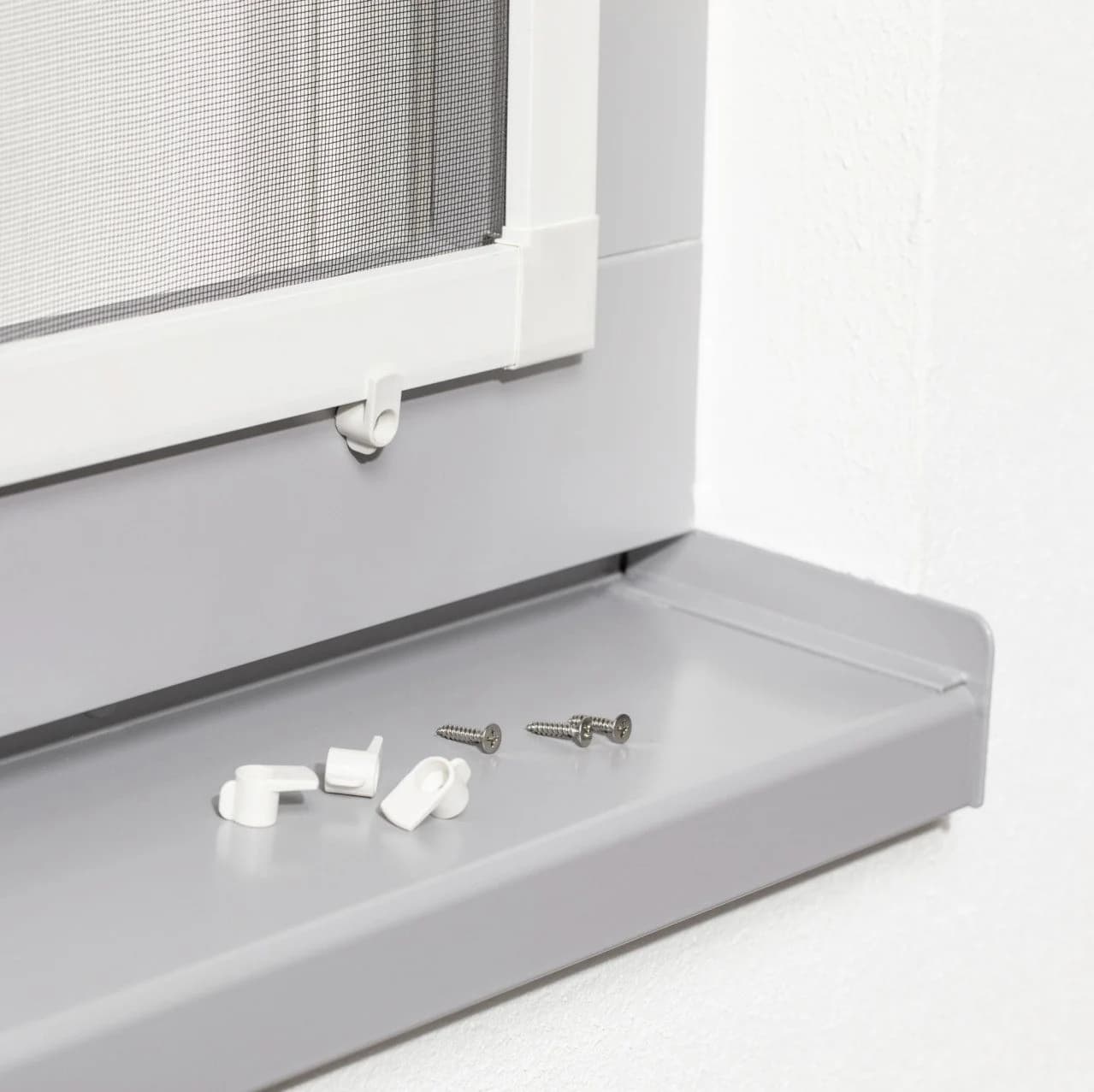 Primaster Vorreiber-Set für Fliegenschutzfenster Weiß 4 Stück - Bild 2