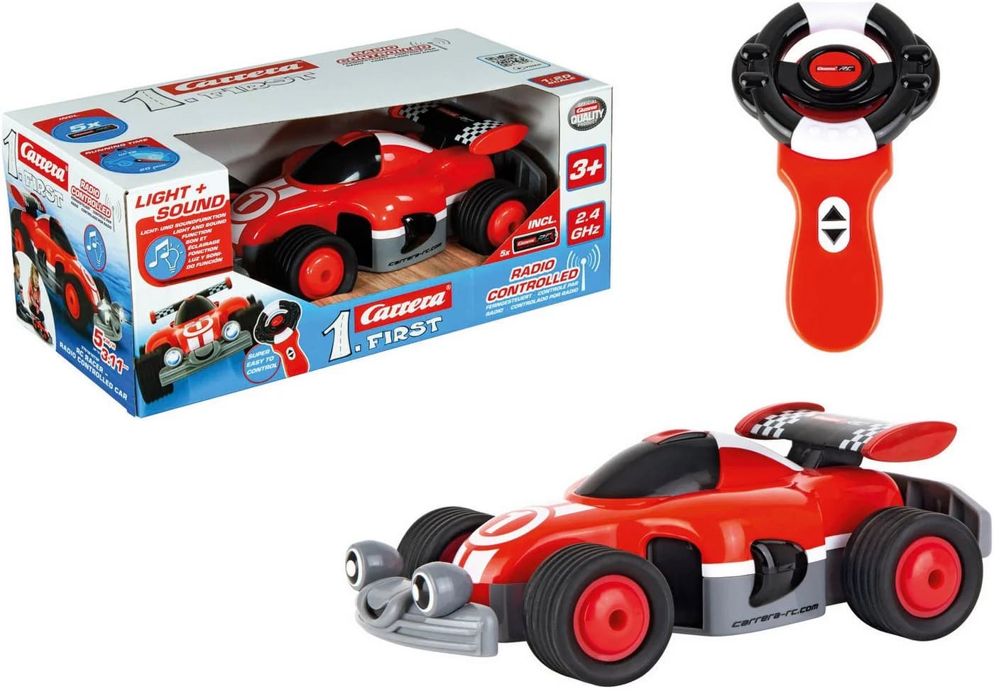 Carrera RC-Auto First RC Racer 2,4 GHz Rot/Weiß mit Licht- und Soundeffekt - Bild 2