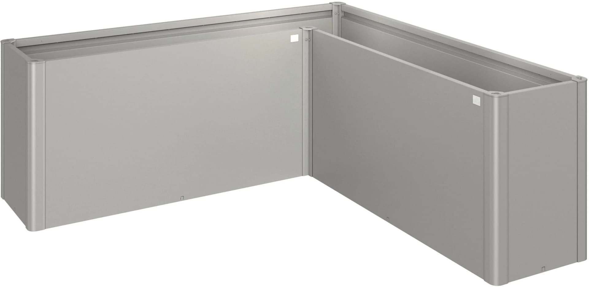 BioHort Hochbeet Belvedere L-Form Maxi 2 m Stahl Quarzgrau Metallic