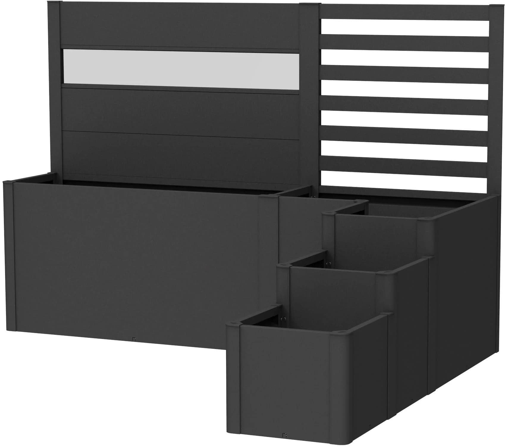 BioHort Hochbeet Da Vinci Version 2 Stahl Dunkelgrau-Metallic