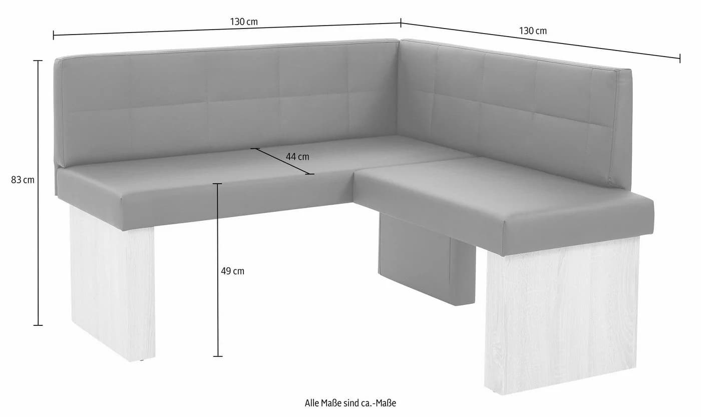 Eckbank Anna 2 Braun Holzwerkstoff Kunstleder - Bild 4