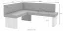 Eckbank Anna 2 Grau Holzwerkstoff Kunstleder Bild 1