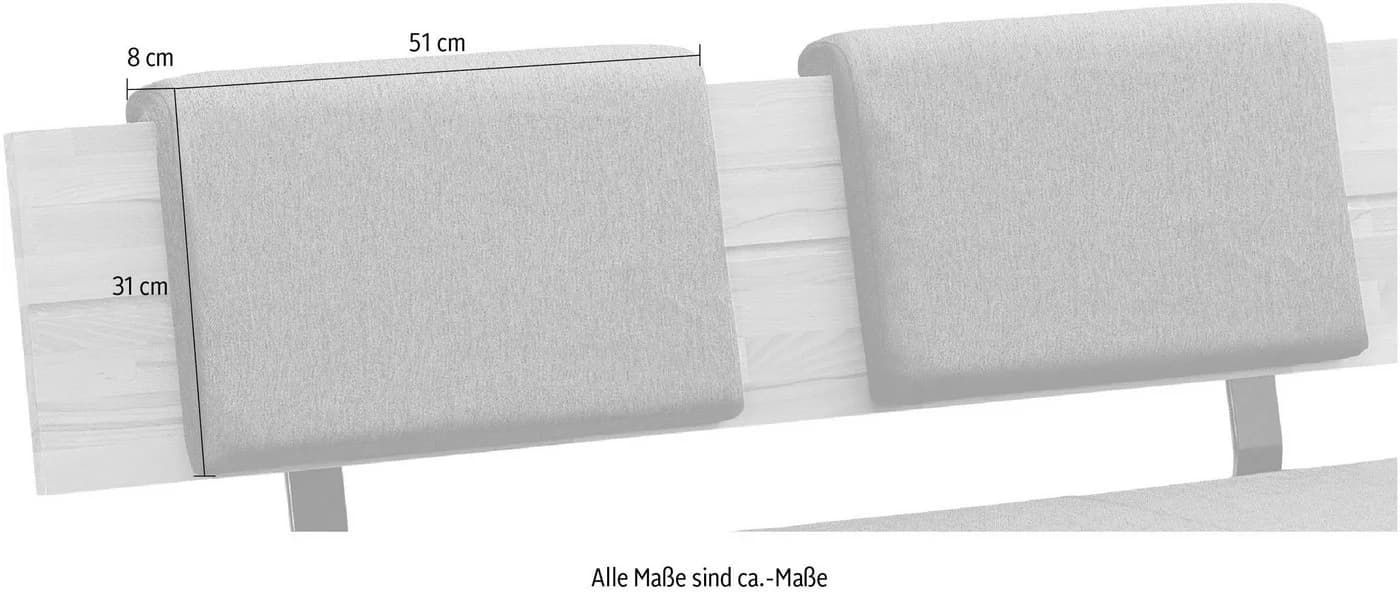 massivline&more Polsterauflage Roberto Grau Einhängekissen
