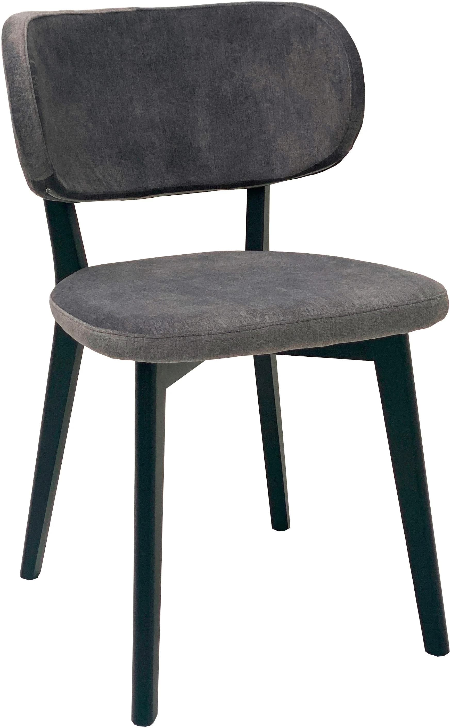 MASSIVLINE & MORE Luxy Esszimmerstuhl Grau Schwarz 2er Set