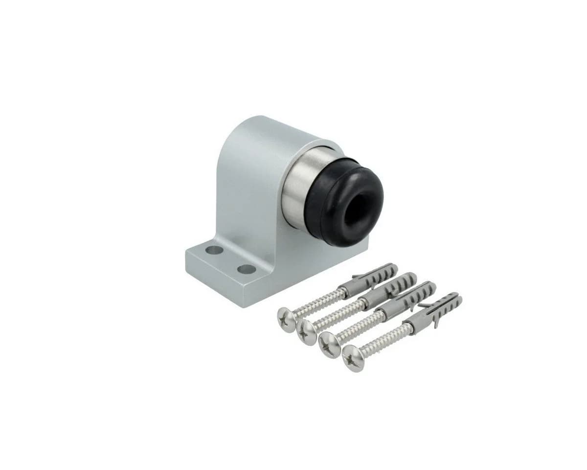 MS Beschläge Bodentürstopper Silber Aluminiumguss Türpuffer