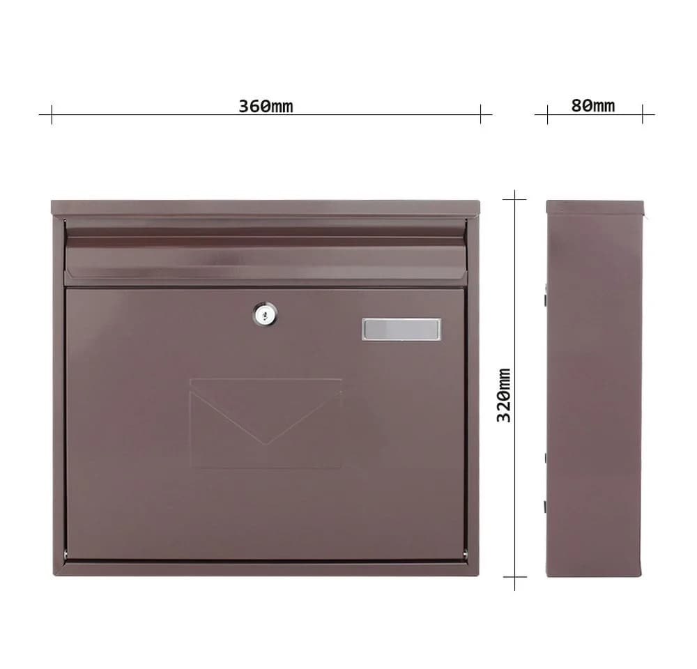Profirst Mail PM 460 Briefkasten Duo Braun Stahl - Bild 4
