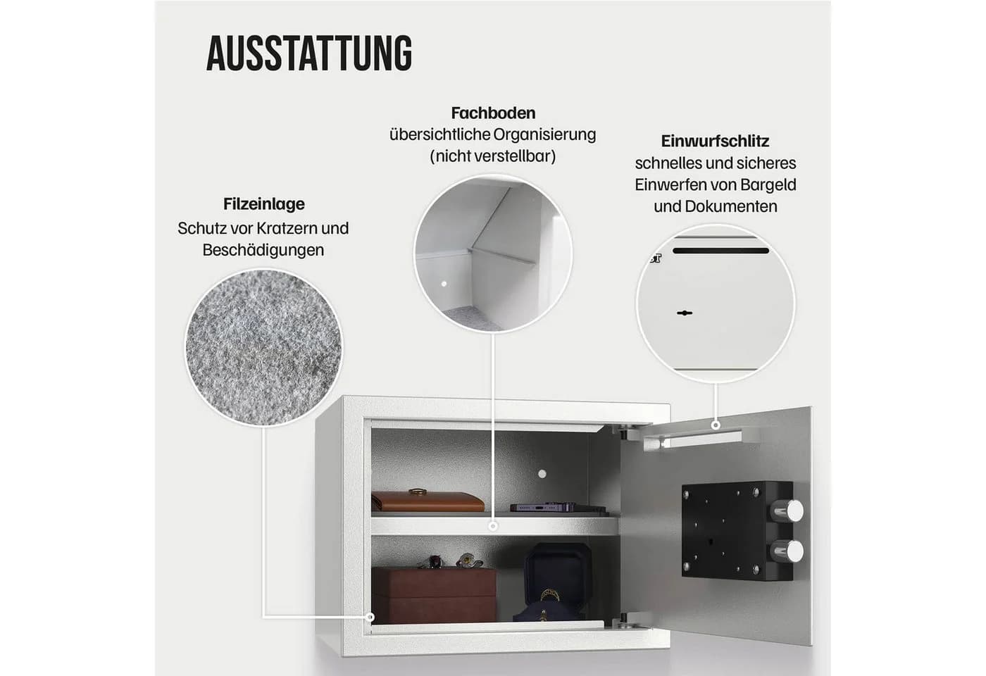 Profirst Möbeltresor Guardian 3 Einwurfschlitz Silber - Bild 3
