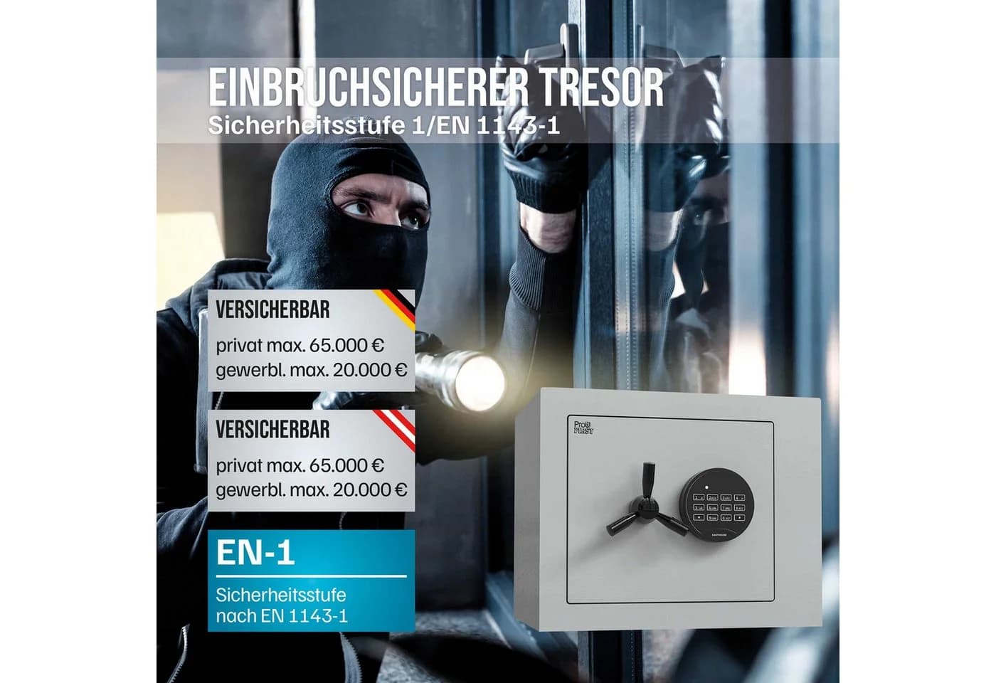 Profirst Wertschutzschrank EN1 Fortress 30 mit Elektronikschloss - Bild 5