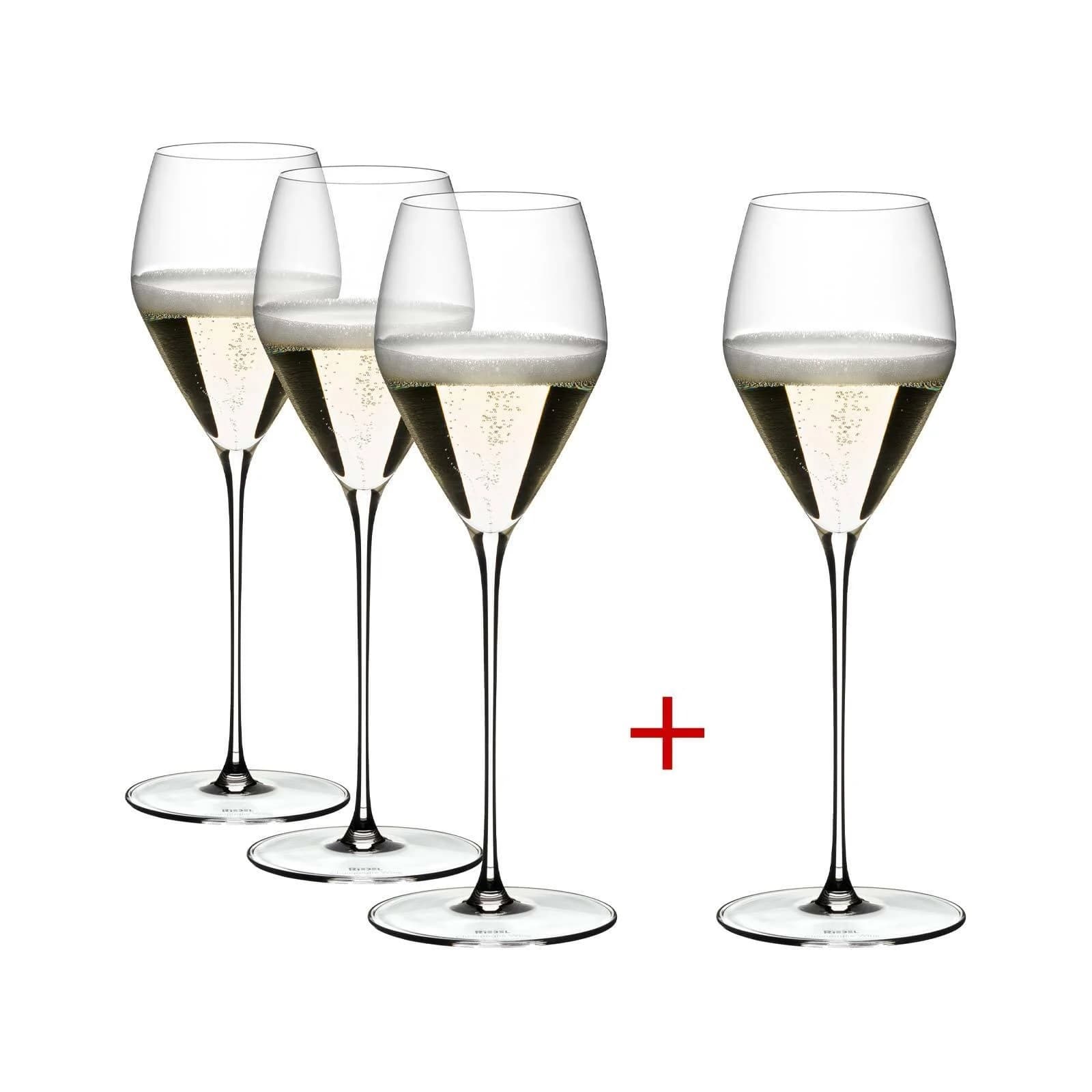Riedel Veloce Champagnerglas 4er Set transparent 327 ml