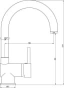 Vereg Spültischarmatur PRAG Niederdruck Einhebelmischer Küchenarmatur Boiler Rundbogen Schwarz Bild 3