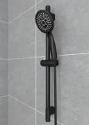 Vereg Brausegarnitur Nero Schwarz mit 5 Strahlarten und Metallbrauseschlauch Bild 3