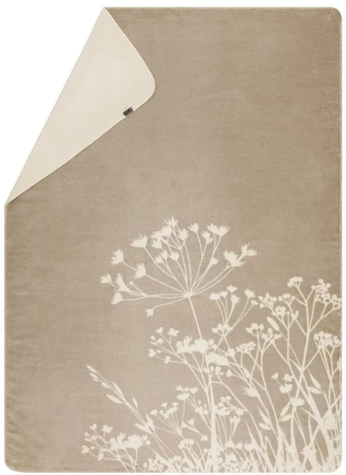 DAVID FUSSENEGGER Wohndecke Bamboo 'Gräser' Baumwolle & Viskose Beige - Bild 2