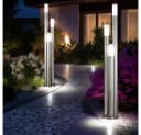 GLOBO LIGHTING Pollerleuchte Silber E27 IP44 Außen Bild 5