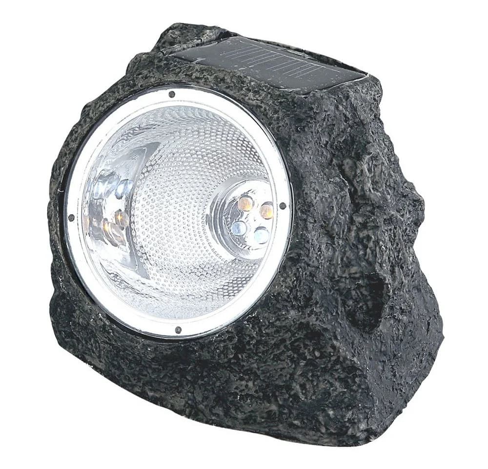 GLOBO LIGHTING Solar LED Gartenleuchte Grau Stein Design - Bild 2