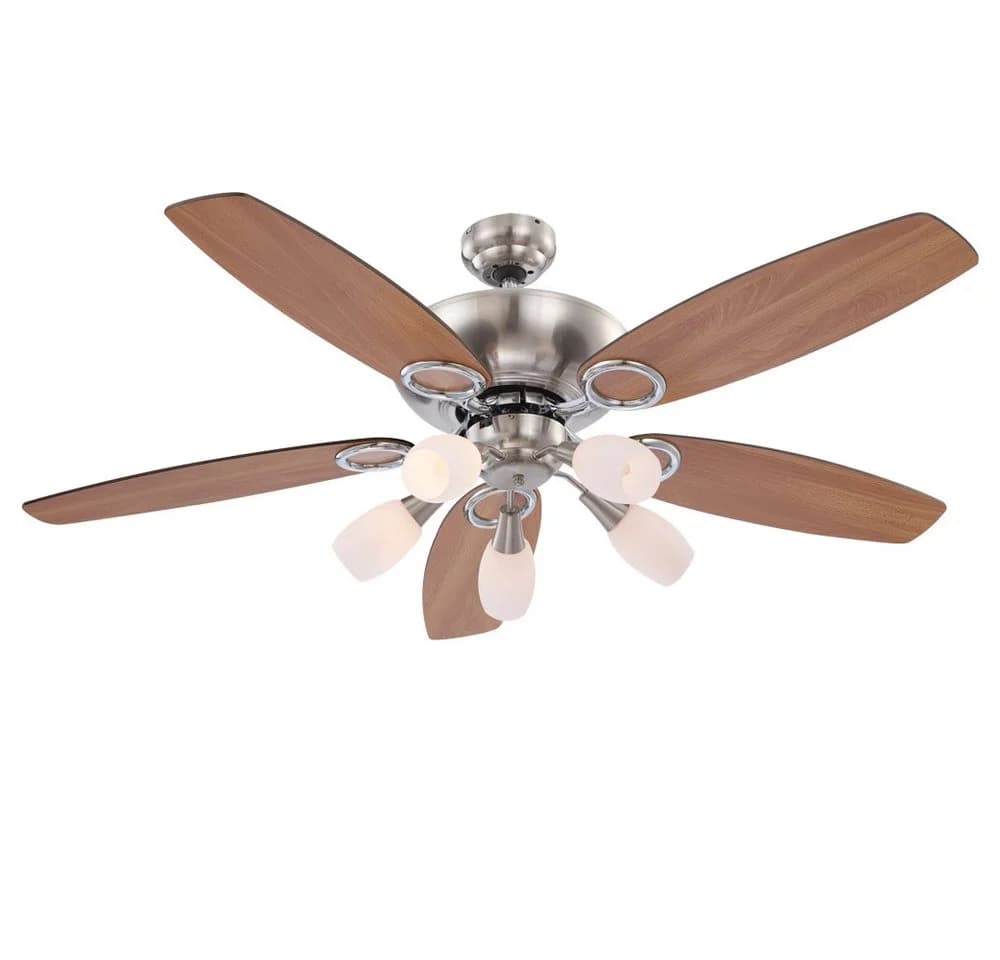 GLOBO LIGHTING Deckenventilator 130 cm mit Beleuchtung Holzventilator
