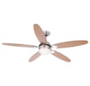 GLOBO LIGHTING Deckenventilator AZURA mit Zugschalter Metall Nickel Bild 1