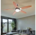 GLOBO LIGHTING Deckenventilator AZURA mit Zugschalter Metall Nickel Bild 3