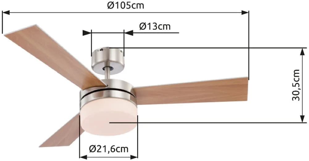 GLOBO LIGHTING Deckenventilator ALANA mit Licht & Fernbedienung - Bild 4